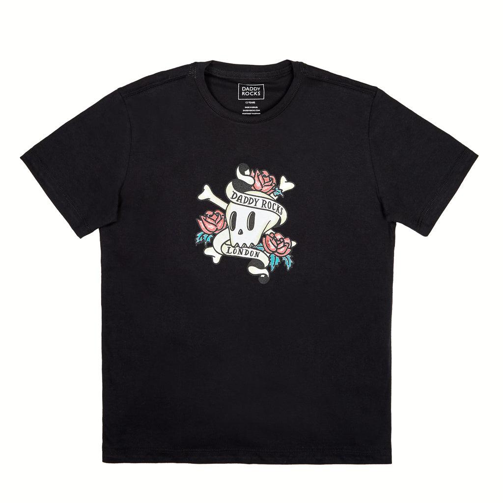 Camiseta Menino Caveira Color - DADDY ROCKS